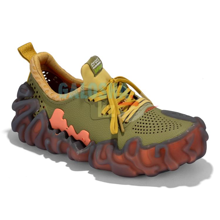 Кроссовки желто-зеленые Crocs Salehe Bembury x Juniper