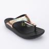 Черные шлепанцы CROCS Sloane Metallic Texture Flip