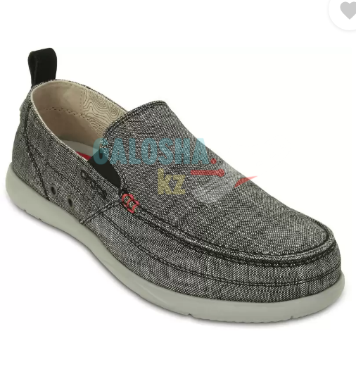 Мужские лоферы серого цвета CROCS Men's Walu Chambray Loafer