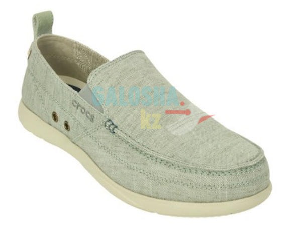 Мужские лоферы фисташкового цвета CROCS Men's Walu Chambray Loafer