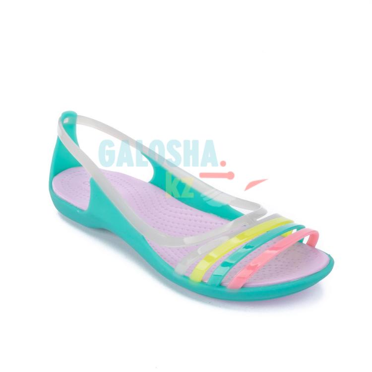 Женские сандалии зеленого цвета CROCS Women’s  Isabella Huarache Flat