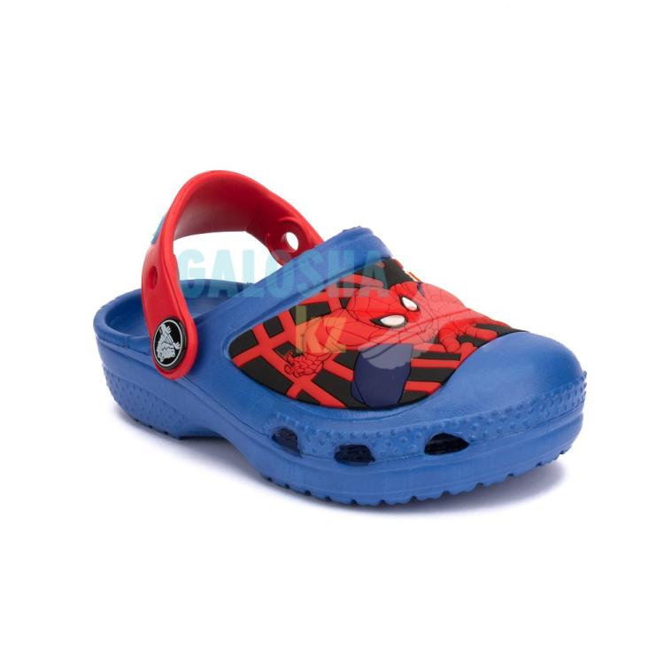 Детские синие сабо Kids' Creative Crocs  Spider-Man Lights Clog