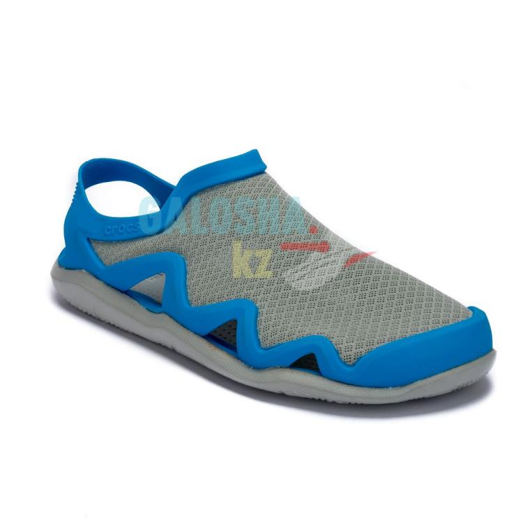 Мужские сандалии голубые  Crocs Men's Swiftwater Mesh Wave Sandal 