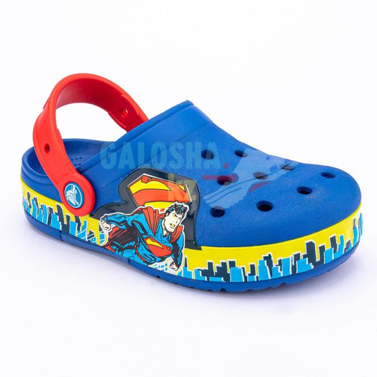 Синие сабо для мальчиков CROCS Kids’ Fun Lab Superman™ Lights Clog
