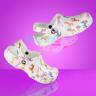 Белые Crocs Kids Classic Character Print Clog