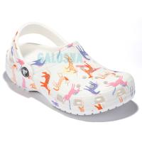 Белые Crocs Kids Classic Character Print Clog