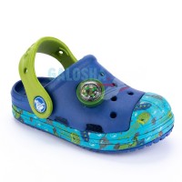 Детские синие сабо с компасом Crocs Bump It Sea Life Clog Kids