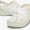 Белые сабо Crocs Classic Floral Cut Out Clog
