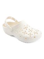 Белые сабо Crocs Classic Floral Cut Out Clog