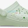 Мятные сабо Crocs Classic Floral Cut Out Clog