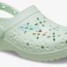 Мятные сабо Crocs Classic Floral Cut Out Clog