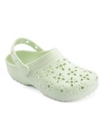 Мятные сабо Crocs Classic Floral Cut Out Clog
