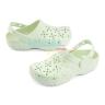 Мятные сабо Crocs Classic Floral Cut Out Clog