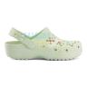 Мятные сабо Crocs Classic Floral Cut Out Clog