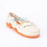 Женская обувь светло серая оранжевая CROCS Women's Beach Line Boat Shoe