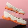 Женская обувь светло серая оранжевая CROCS Women's Beach Line Boat Shoe