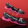 Женская обувь темно синяя розовая CROCS Women's Beach Line Boat Shoe