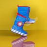 Детские зимние  сапоги голубого цвета Crocs Kids CrocsLights Gust Boot PS