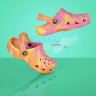 Детские мраморные розовые Crocs Classic Marbled Kids Clogs