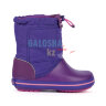 Детские зимние  сапоги фиолетового цвета Crocs Kids Crocband LodgePoint Boot