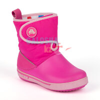 Детские зимние  сапоги розового цвета Crocs™ Kids' Crocband II.5 Gust Boot
