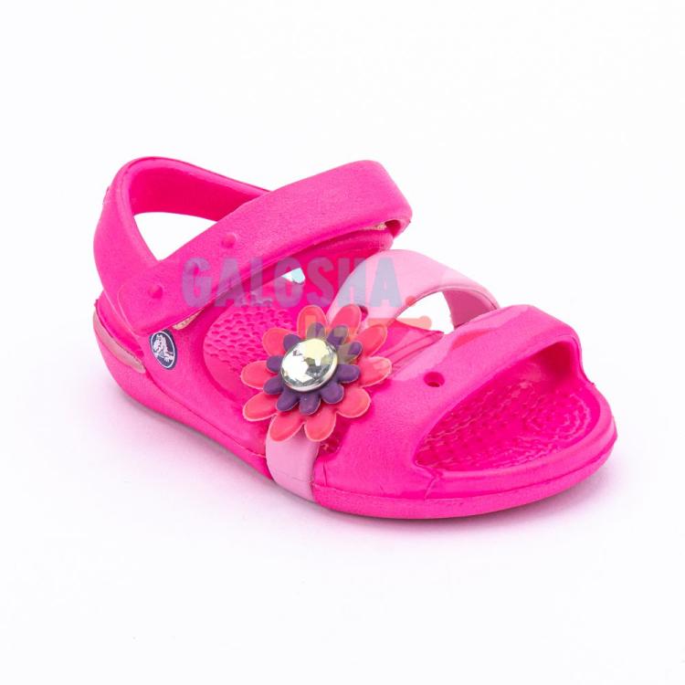 Розовые  сандалии для девочек CROCS Kids' Keeley Charm Sandal