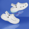 Женские белые сабо Crocs Classic Baya Platform Clog