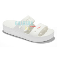 Белые шлепанцы CROCS Baya Platform Sandal