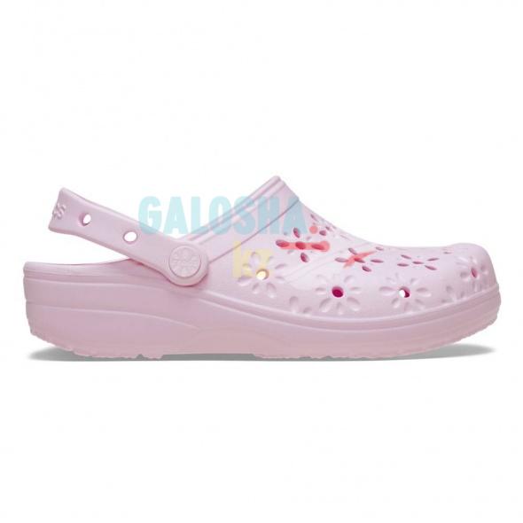 Розовые сабо Crocs Classic Floral Cut Out Clog