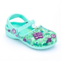 Бирюзовые сандалии для девочек CROCS Karin Butterfly Clog Girls Raspberry