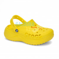 Женские желтые сабо Crocs Classic Baya Platform Clog