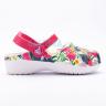 Белые сандалии для девочек Crocs Karin Colourful Flowers Clog Girls