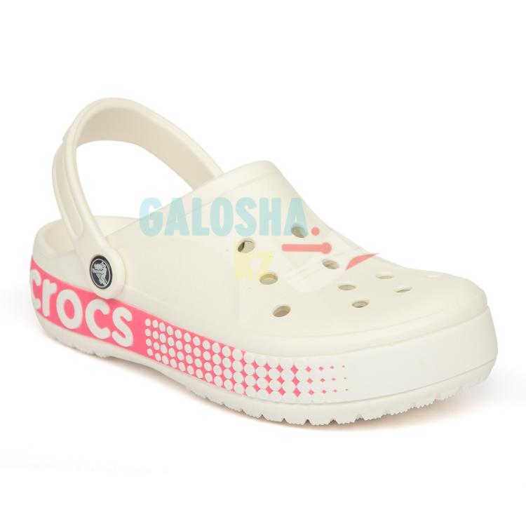 Белый CROCS  Bayaband logo motion clog 