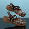 Леопардовый сандалии для девочек CROCS Karin Leopard Clog Girls