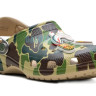 Сабо Зеленый камуфляж Bape x Crocs Classic Clog