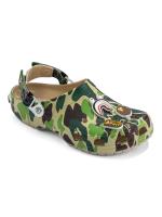 Сабо Зеленый камуфляж Bape x Crocs Classic Clog