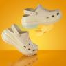 Бежевые Crocs Classic Mega Crush Clog