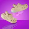 Бежевые Crocs Classic Crush Clog
