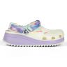 Белые c фиолетовым Сабо  CROCS Classic Hiker Clog