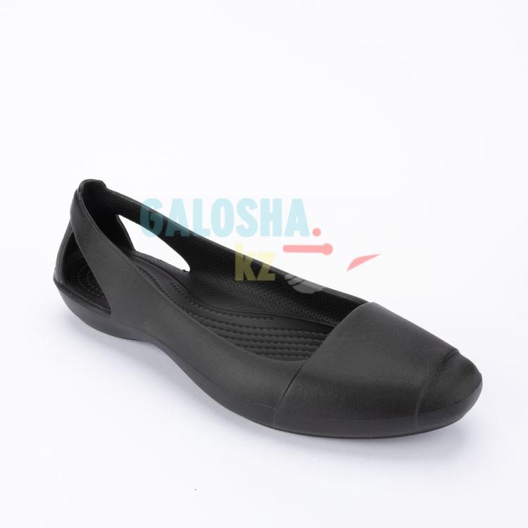 Женские черные балетки CROCS Women's Sienna Flat