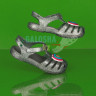 Серебряные сандалии с сердечком Crocs Isabella Novelty Sandal Kids