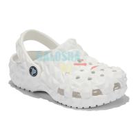 Детские белые Crocs Kids Classic Geometric Clog