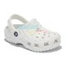 Детские белые Crocs Kids Classic Geometric Clog
