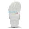 Детские белые Crocs Kids Classic Geometric Clog
