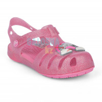 Розовые сандалии с радугой Crocs Isabella Charm Sandal Kids