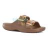 Коричневые сандалии Crocs Metallic Buckle Saturday Sandal
