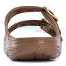 Коричневые сандалии Crocs Metallic Buckle Saturday Sandal