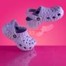 Детские фиолетовые Crocs Kids Classic Geometric Clog