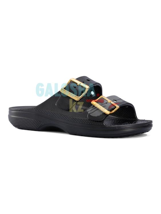 Черные сандалии Crocs Metallic Buckle Saturday Sandal