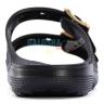 Черные сандалии Crocs Metallic Buckle Saturday Sandal